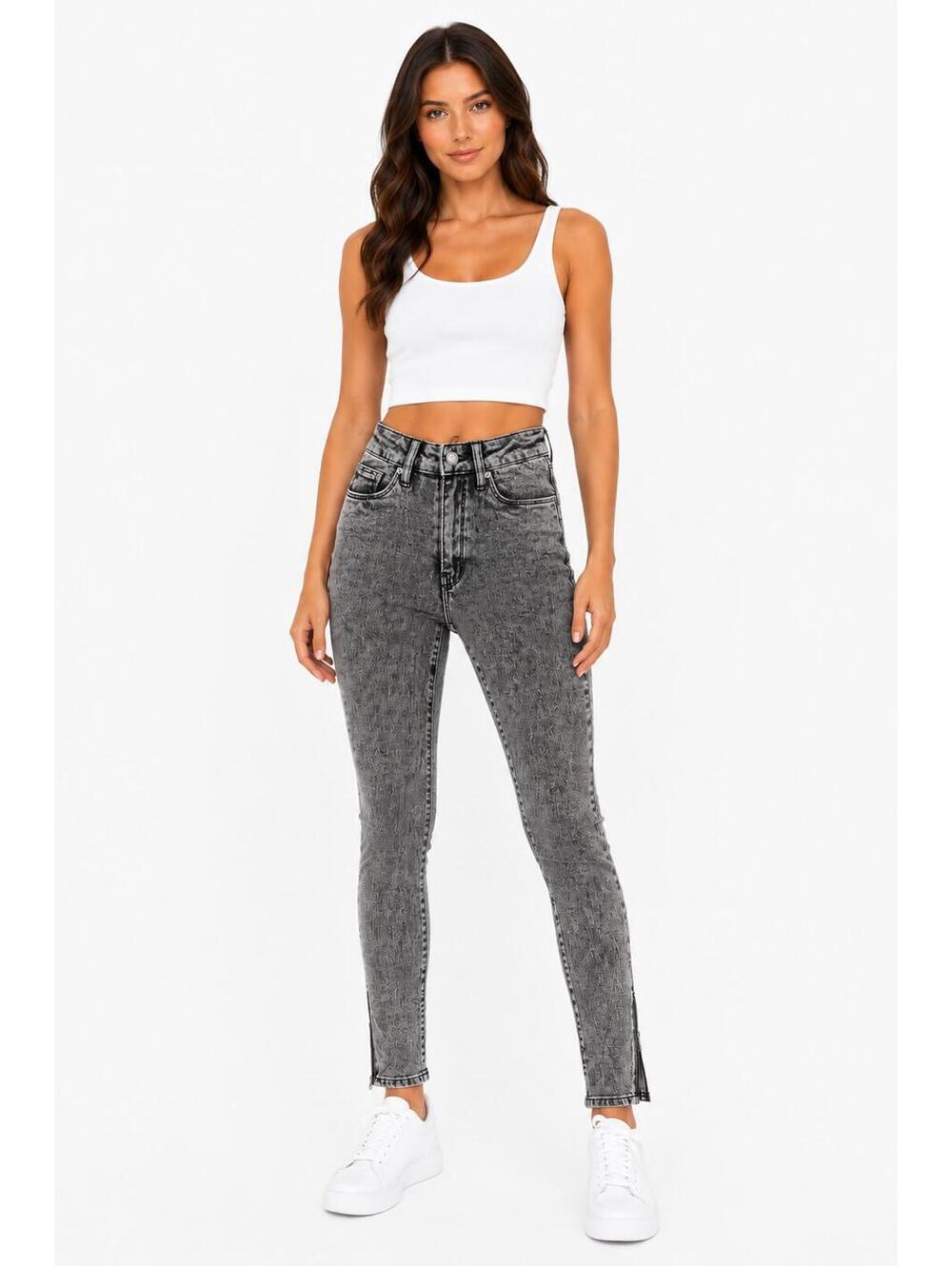 NWT LNDN Landon Denim Acid Wash Ankle Zip Straight Leg Jeans Women’s Size 22 - Picture 1 of 8